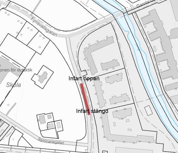 Karta över var VA-arbetena kommer påbörjas på Ringgatan